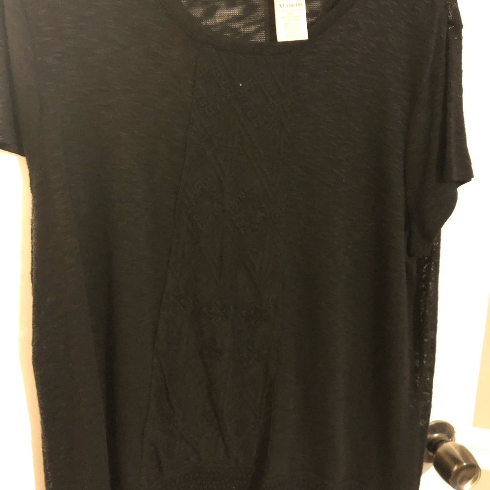 Sheer black top